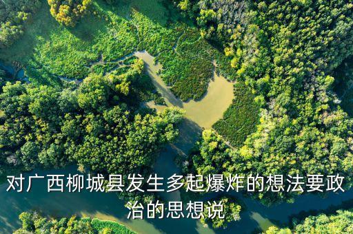 對廣西柳城縣發生多起爆炸的想法要政治的思想說