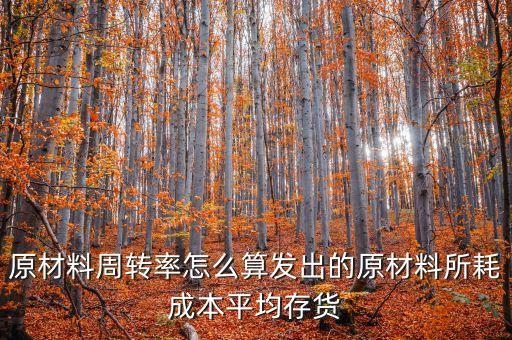 材料周轉率是什么，90原材料周轉率周轉天數 什么意思