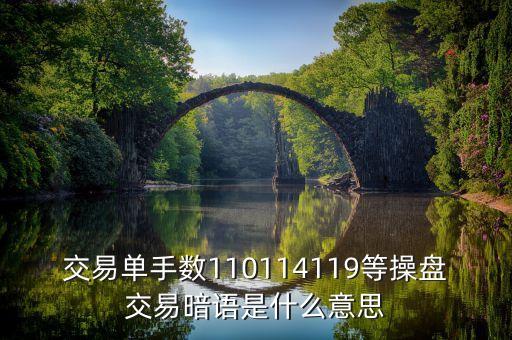 119是什么盤口暗號，交易單手數110114119等操盤交易暗語是什么意思