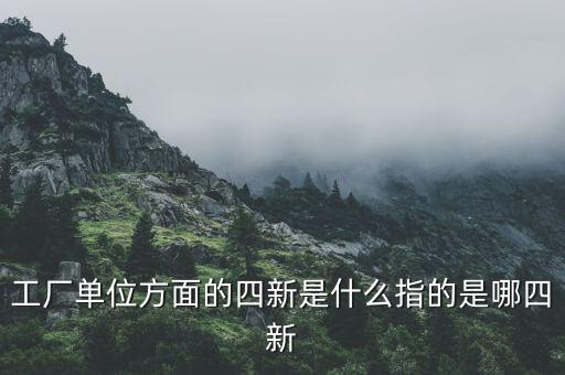 四新企業是什么，工廠單位方面的四新是什么指的是哪四新