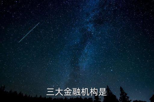 三大金融機構是