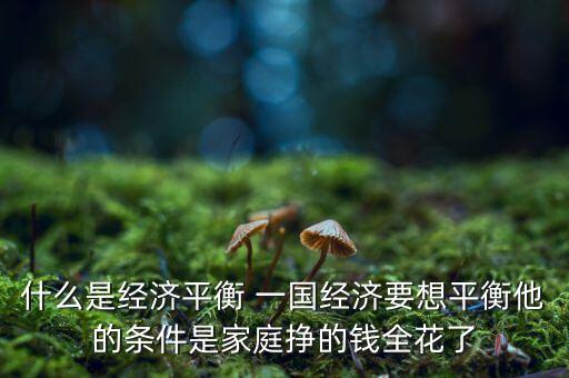 什么是經濟再平衡，什么是全球經濟再平衡