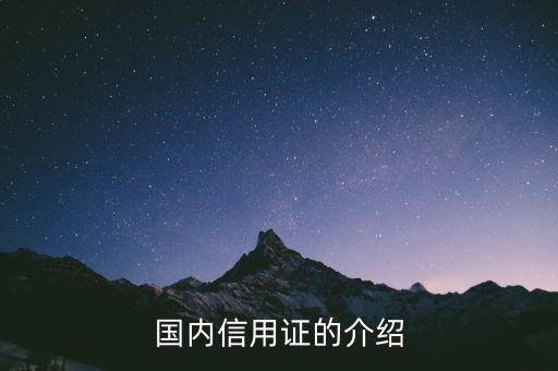 國內信用證的介紹