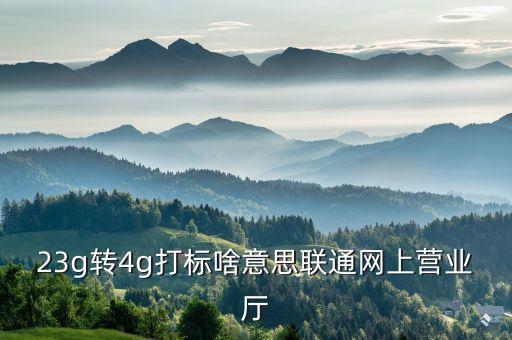 4g固網打標什么意思，請問聯通4G固網打標這是什么意思今天上午去營業廳變更了套餐
