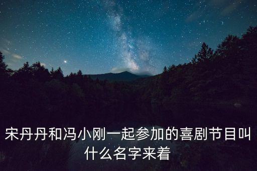 宋丹丹馮小剛的評委節目是什么，歡樂喜劇人評委都有誰