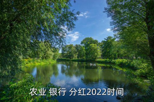 農業 銀行 分紅2022時間