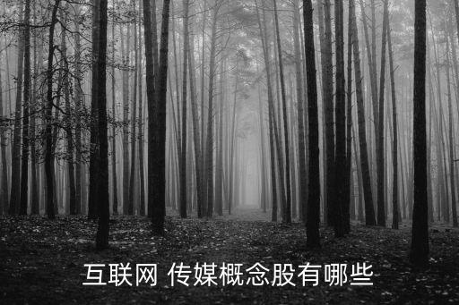 互聯網 傳媒概念股有哪些
