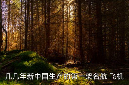 幾幾年新中國生產的第一架名航 飛機