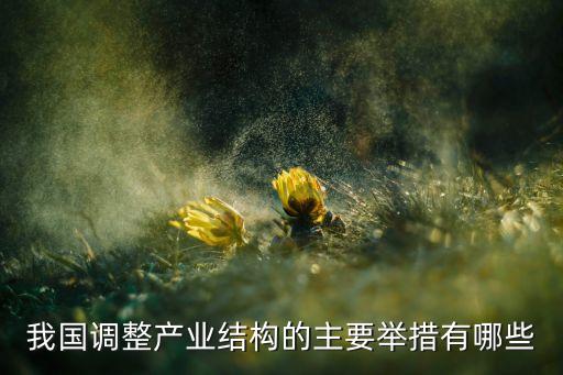 我國調整產業結構的主要舉措有哪些