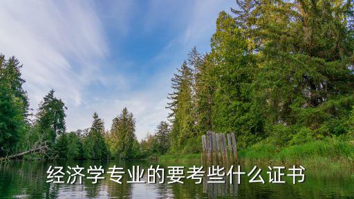 經濟學專業的要考些什么證書