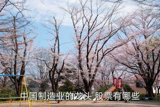 中國制造業的龍頭 股票有哪些
