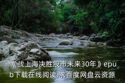 《戰上海決勝股市未來30年》epub下載在線閱讀,求百度網盤云資源