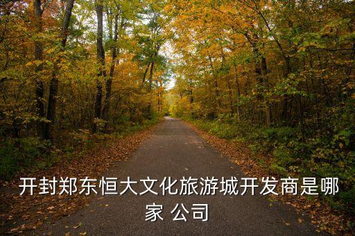  開封鄭東恒大文化旅游城開發商是哪家 公司