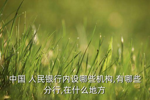 中國 人民銀行內(nèi)設哪些機構(gòu),有哪些分行,在什么地方