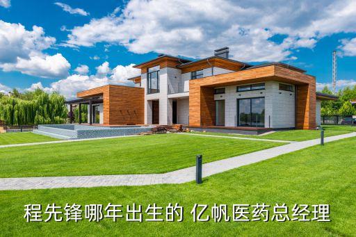 程先鋒哪年出生的 億帆醫藥總經理