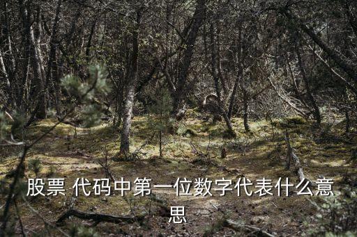  股票 代碼中第一位數字代表什么意思
