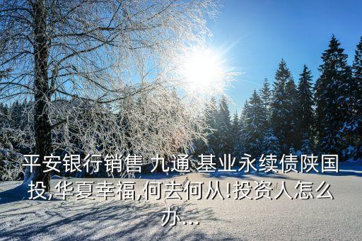 平安銀行銷售 九通 基業永續債陜國投,華夏幸福,何去何從!投資人怎么辦...