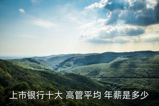 北京高管年薪多少,企業高管一般年薪多少