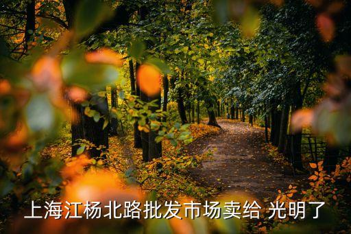 上海江楊北路批發市場賣給 光明了