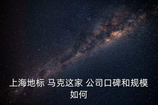 上海地標 馬克這家 公司口碑和規模如何