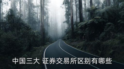 中國三大 證券交易所區別有哪些
