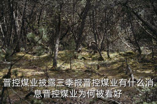 晉控煤業披露三季報晉控煤業有什么消息晉控煤業為何被看好