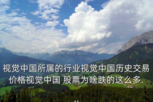 視覺中國所屬的行業視覺中國歷史交易價格視覺中國 股票為啥跌的這么多...