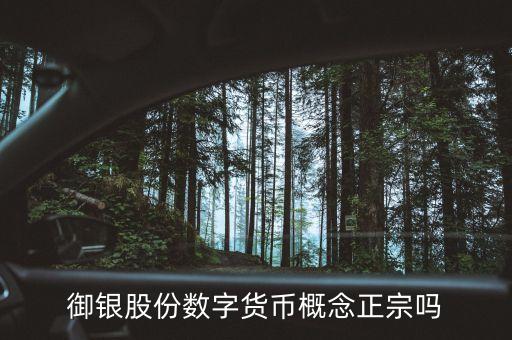 御銀股份數字貨幣概念正宗嗎