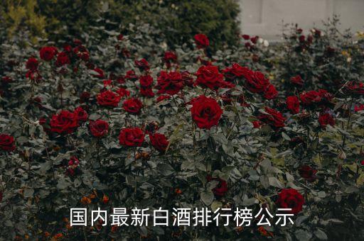 國內最新白酒排行榜公示