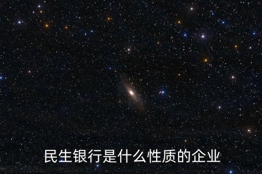  民生銀行是什么性質的企業