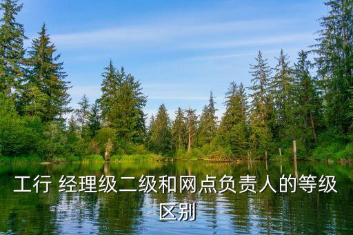 工行 經理級二級和網點負責人的等級區別