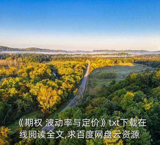 《期權 波動率與定價》txt下載在線閱讀全文,求百度網盤云資源