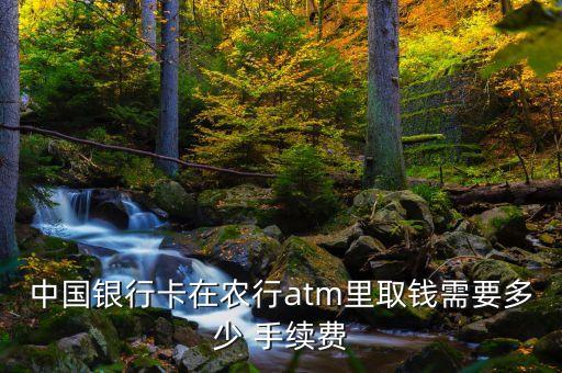 中國銀行卡在農行atm里取錢需要多少 手續費