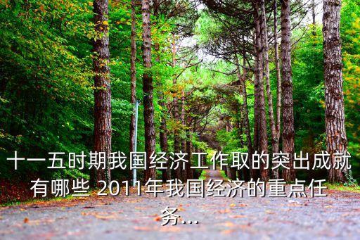 十一五時期我國經濟工作取的突出成就有哪些 2011年我國經濟的重點任務...
