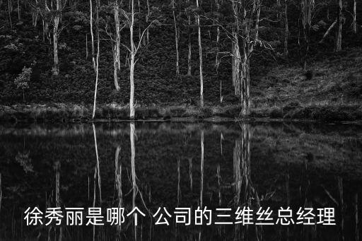 徐秀麗是哪個 公司的三維絲總經理