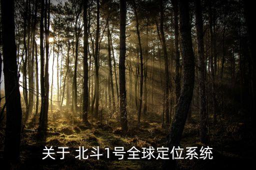 關于 北斗1號全球定位系統