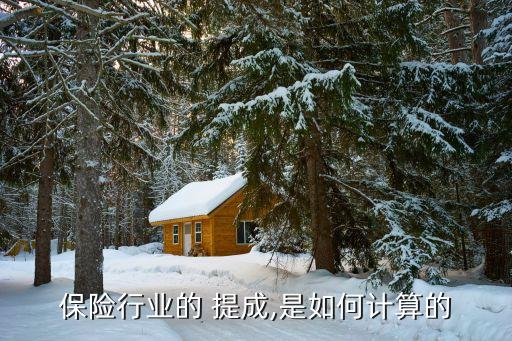 保險行業的 提成,是如何計算的