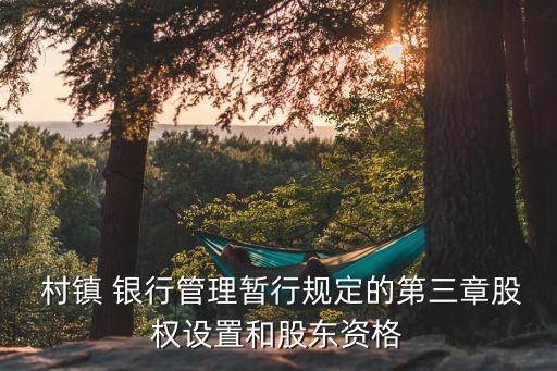 村鎮銀行會計制度,銀行采用的會計制度