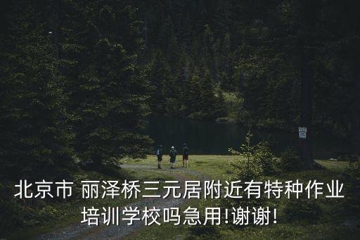 北京市 麗澤橋三元居附近有特種作業培訓學校嗎急用!謝謝!