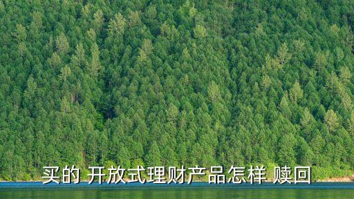 買的 開放式理財產品怎樣 贖回