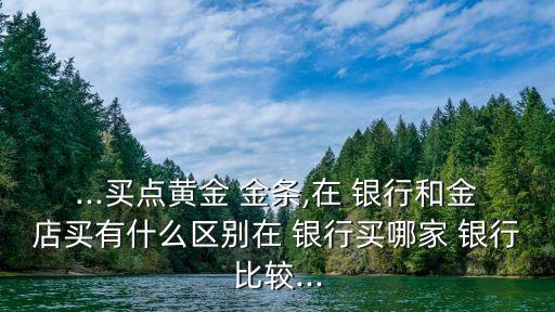...買點黃金 金條,在 銀行和金店買有什么區別在 銀行買哪家 銀行比較...