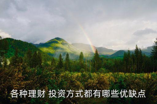組合投資的優勢與缺點,物生地組合的優勢和缺點