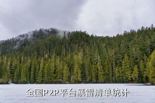 全國P2P平臺暴雷清單統計