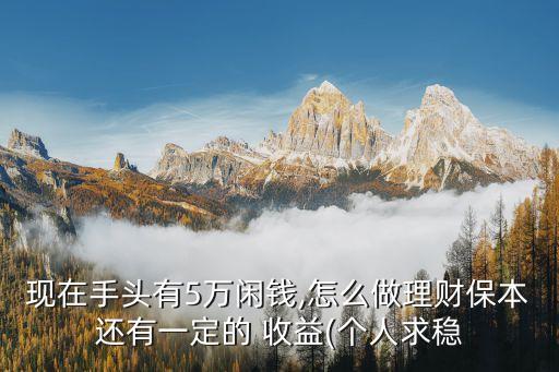現在手頭有5萬閑錢,怎么做理財保本還有一定的 收益(個人求穩