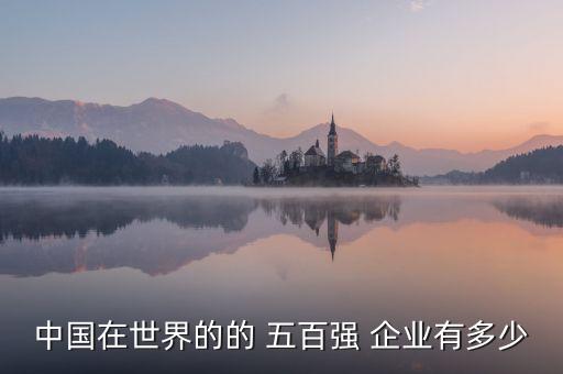 中國在世界的的 五百強 企業有多少