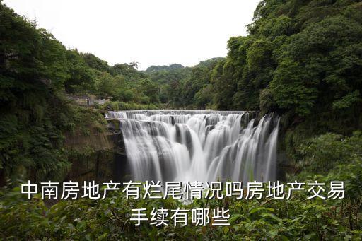  中南房地產有爛尾情況嗎房地產交易手續有哪些