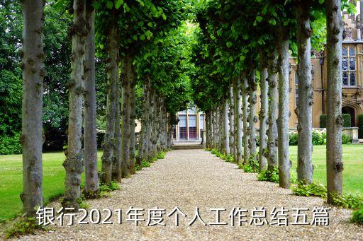  銀行2021年度個人工作總結五篇
