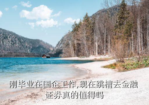 剛畢業在國企工作,現在跳槽去金融 證券真的值得嗎
