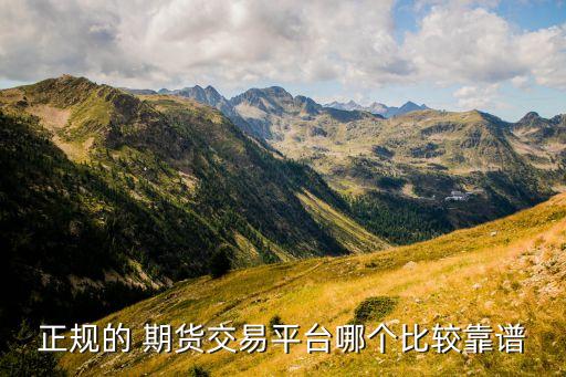 正規的 期貨交易平臺哪個比較靠譜