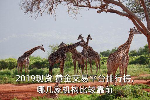 2019現貨 黃金交易平臺排行榜,哪幾家機構比較靠前